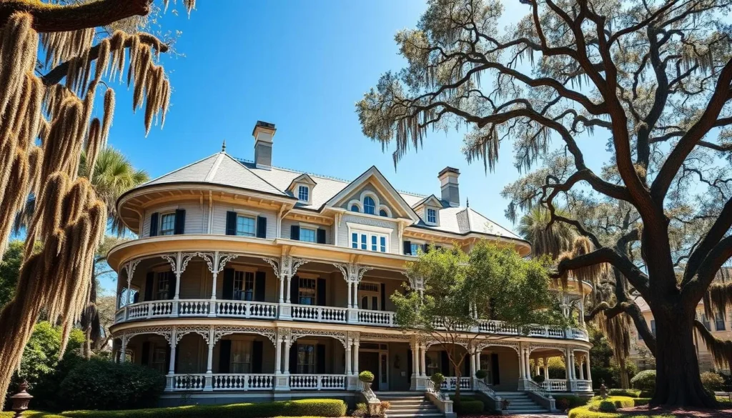 Historic bed and breakfast on Forsyth Park in Savannah Georgia