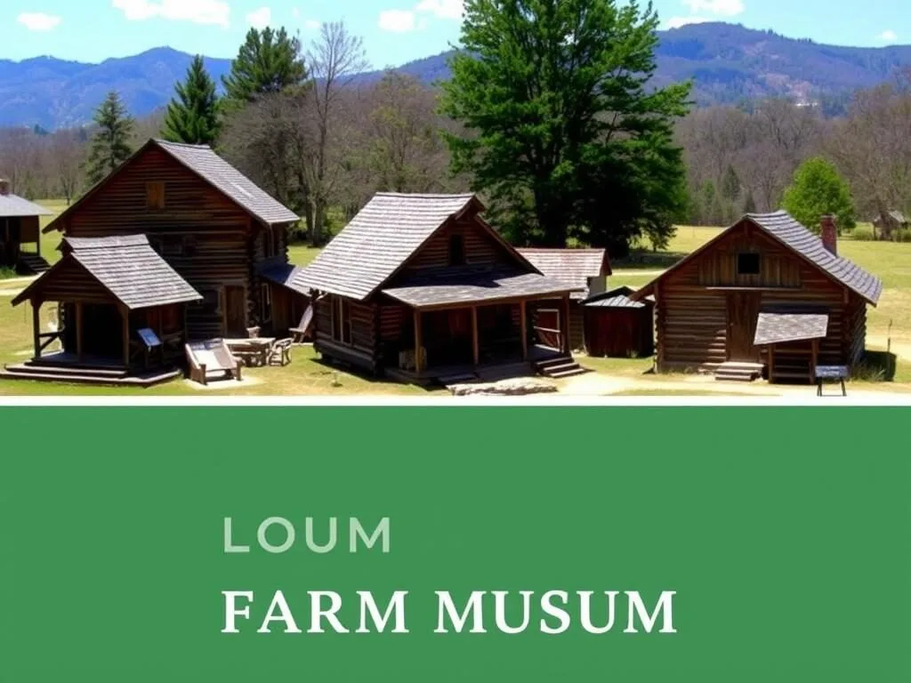 Historic buildings at the Mountain Farm Museum in Oconaluftee area of Great Smoky Mountains National Park Historic buildings at the Mountain Farm Museum in Oconaluftee area of Great Smoky Mountains National Park