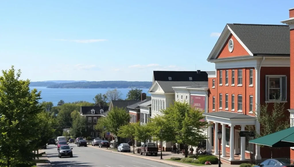 Historic buildings in downtown Essex, New York along Lake Champlain Historic buildings in downtown Essex, New York along Lake Champlain
