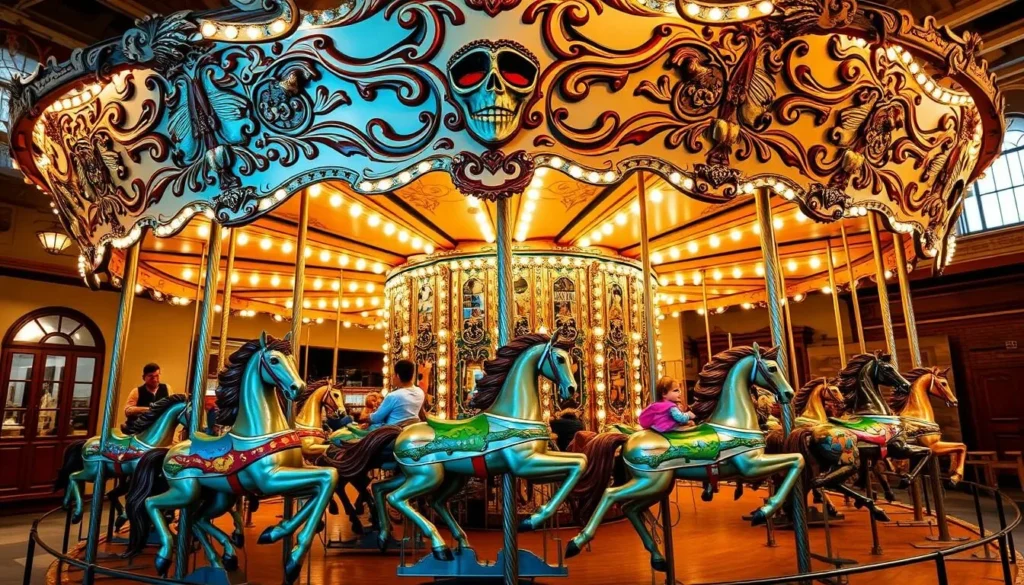 Historic carousel at the Herschell Carrousel Factory Museum in North Tonawanda, Niagara County, New York Historic carousel at the Herschell Carrousel Factory Museum in North Tonawanda, Niagara County, New York