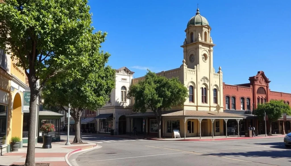 Historic downtown Colusa with preserved 19th century architecture Historic downtown Colusa with preserved 19th century architecture