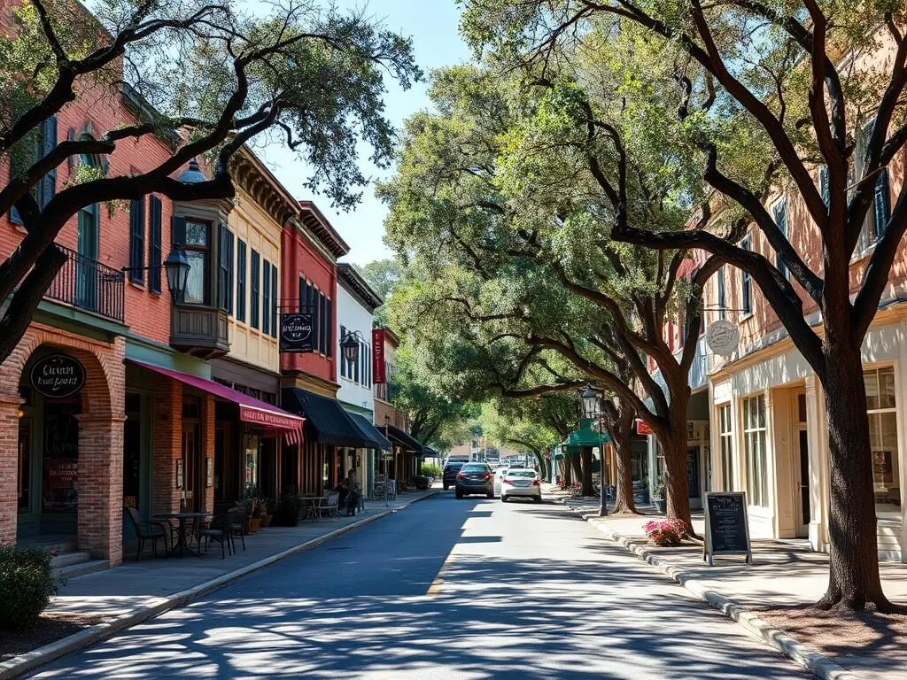Historic downtown High Springs in Alachua County Florida