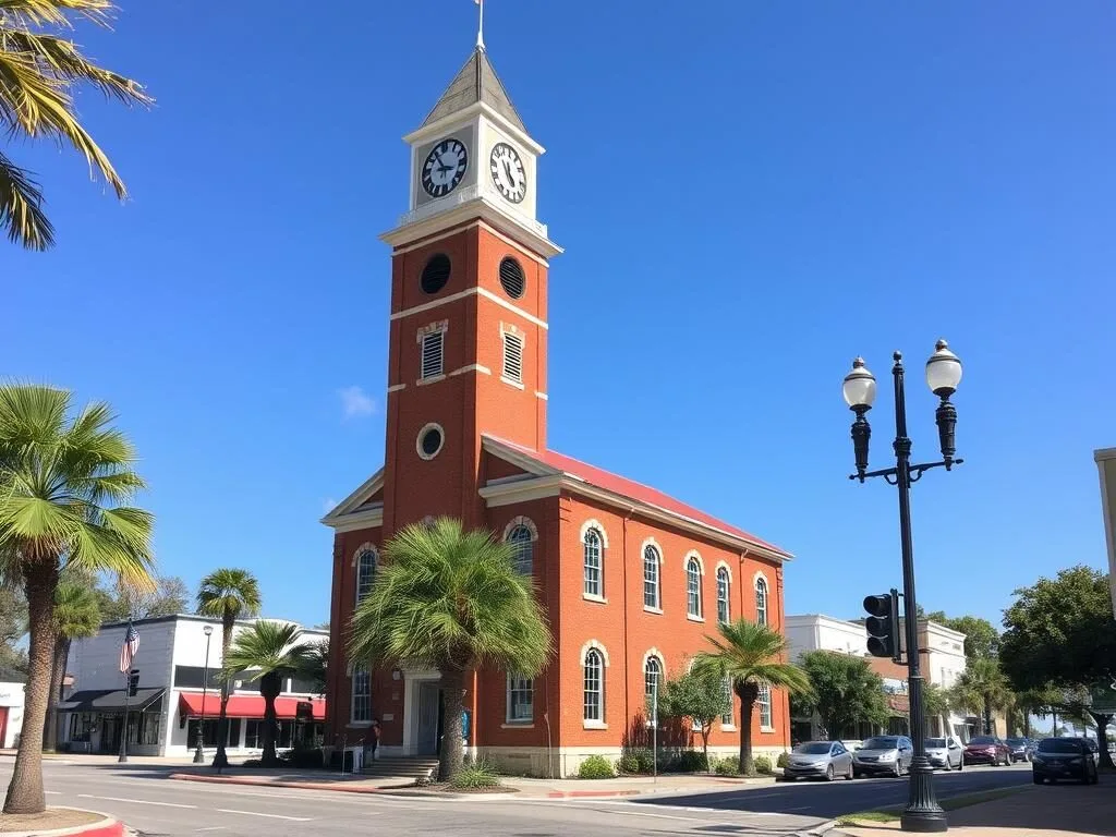 Historic downtown Inverness in Citrus County, Florida showing the Old Courthouse Historic downtown Inverness in Citrus County, Florida showing the Old Courthouse