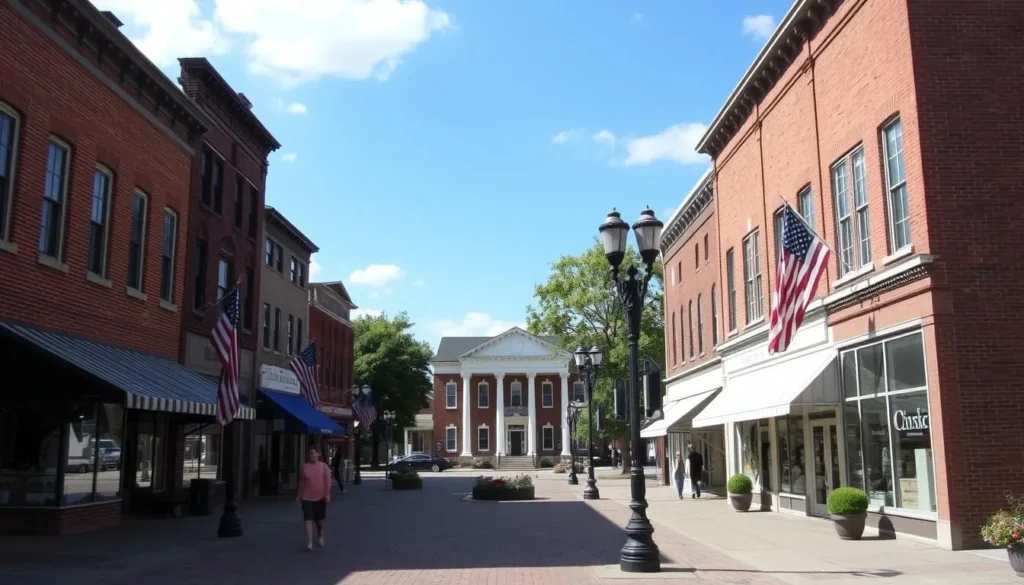Historic downtown Petersburg, Illinois near New Salem Historic downtown Petersburg, Illinois near New Salem