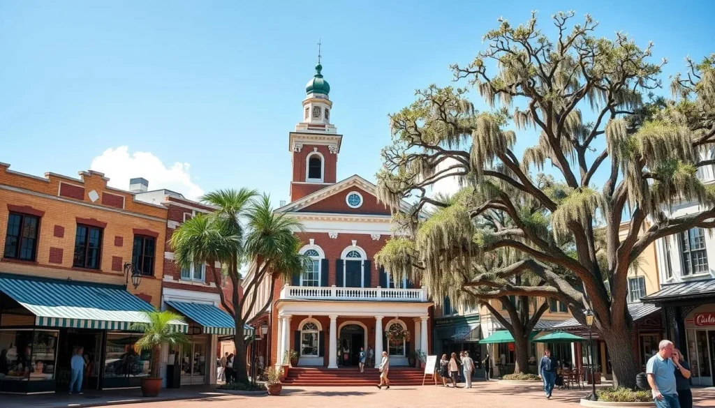 Historic downtown Quincy with courthouse and shops in Gadsden County, Florida Historic downtown Quincy with courthouse and shops in Gadsden County, Florida