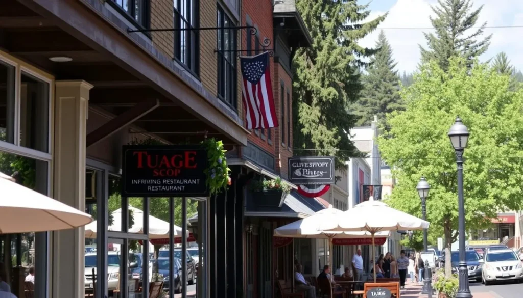 Historic downtown Truckee with charming shops and restaurants
