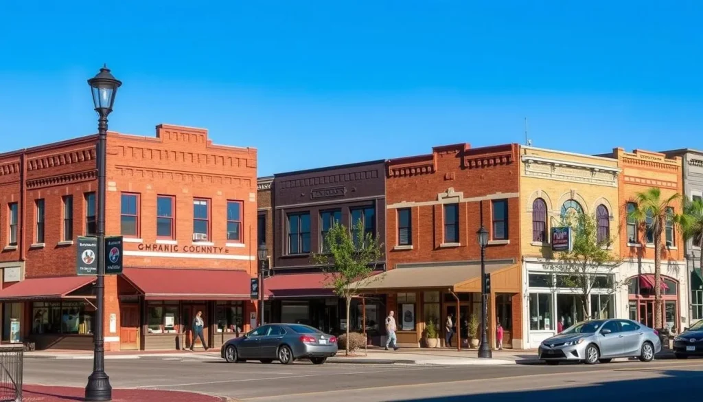 Historic downtown Willows in Glenn County with preserved buildings and main street Historic downtown Willows in Glenn County with preserved buildings and main street