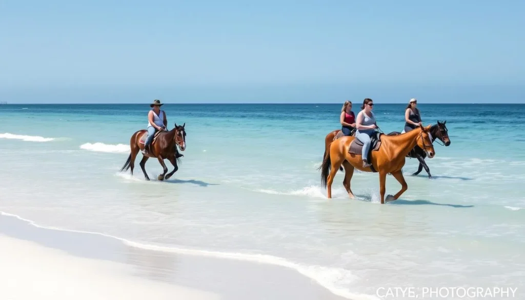 Horseback riding on the beach at Cape San Blas in Gulf County Florida Horseback riding on the beach at Cape San Blas in Gulf County Florida
