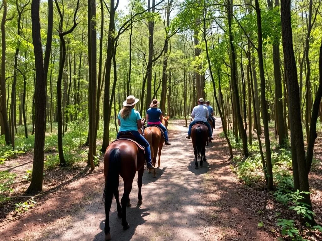 Horseback riding on trails at Bogue Chitto State Park Horseback riding on trails at Bogue Chitto State Park