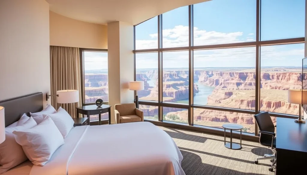 Hotel room with view of Snake River Canyon in Twin Falls Idaho