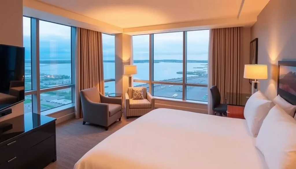 Hotel room with water view in Warwick, Rhode Island
