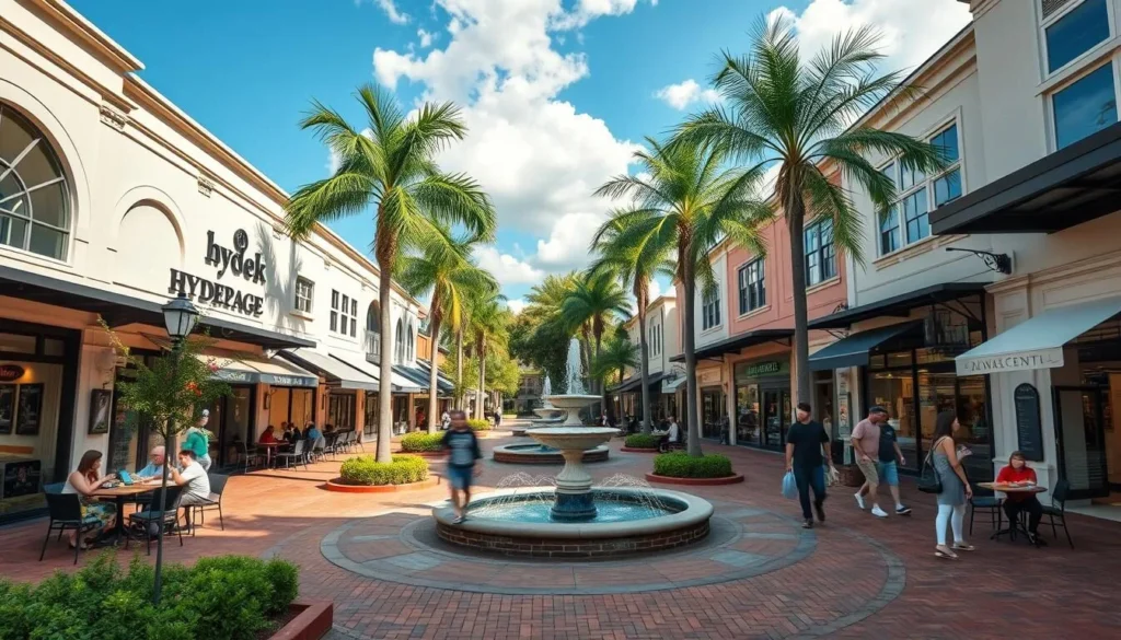 Hyde Park Village shopping district in Tampa with upscale boutiques - things to do in Tampa Hyde Park Village shopping district in Tampa with upscale boutiques - things to do in Tampa