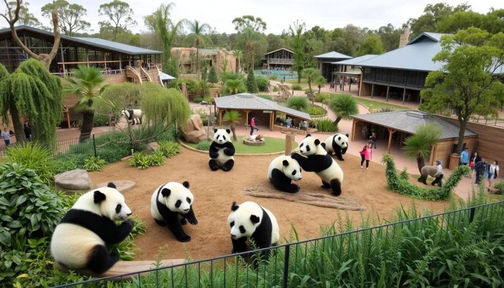 Image of Adelaide Zoo with giant pandas