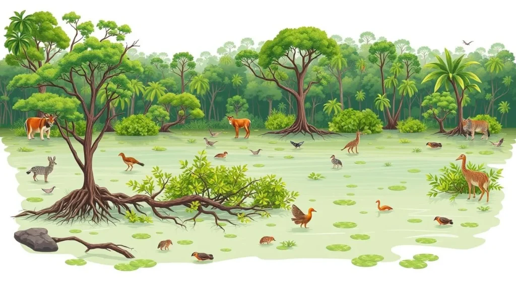 Image of Akanda National Park's mangrove forests and wildlife