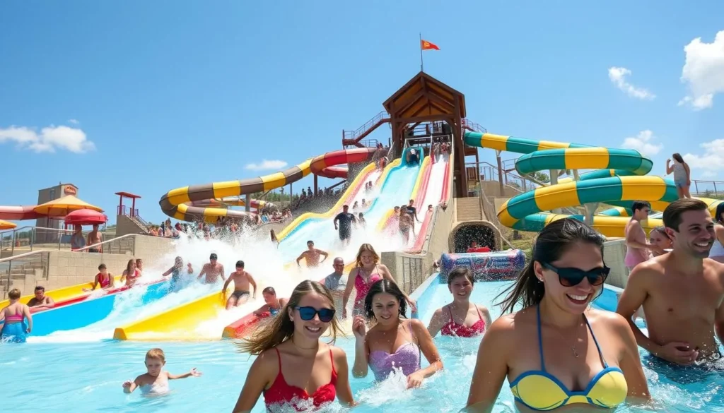 Image of Alpine Slide Waterpark in action during summer