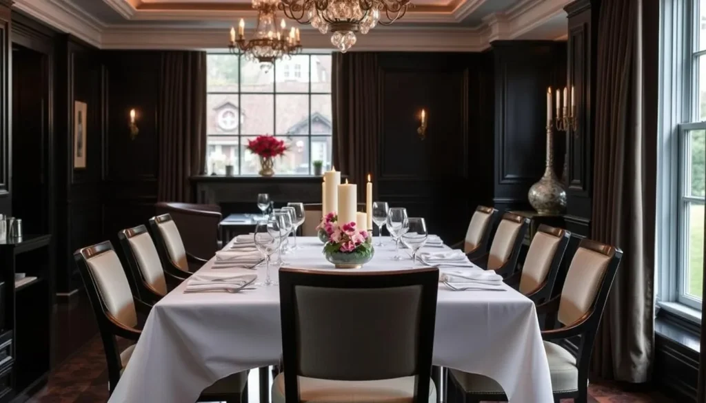 Image of Annie Gunn's elegant dining room