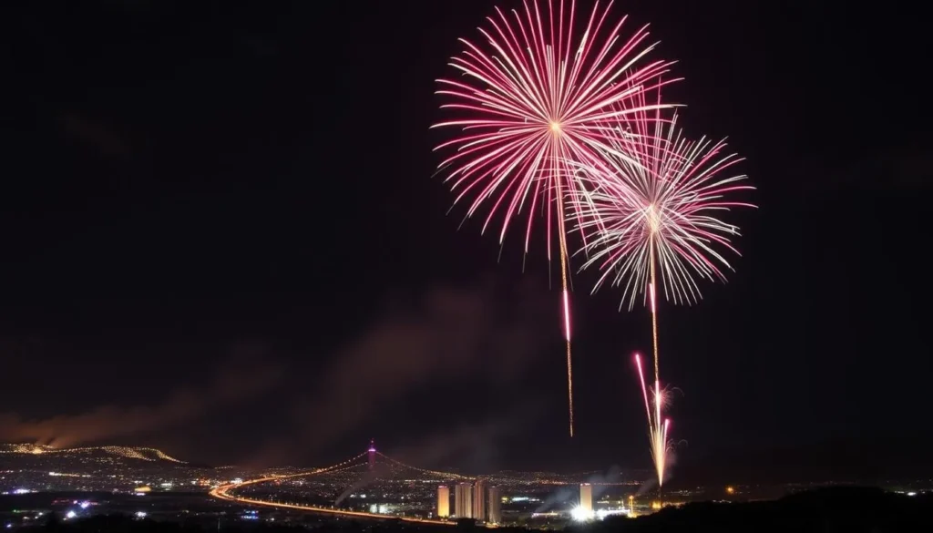 Image of Apia's fireworks display on New Year's Eve