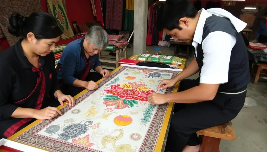 Image of Artisans d'Angkor silk painting