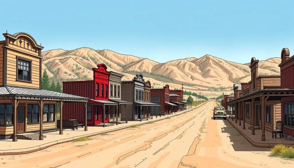 Image of Bannack State Park's main street