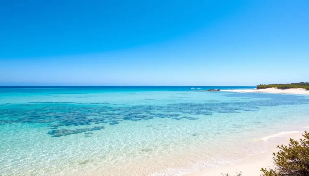 Image of Bean Point Beach with clear waters and pristine sand