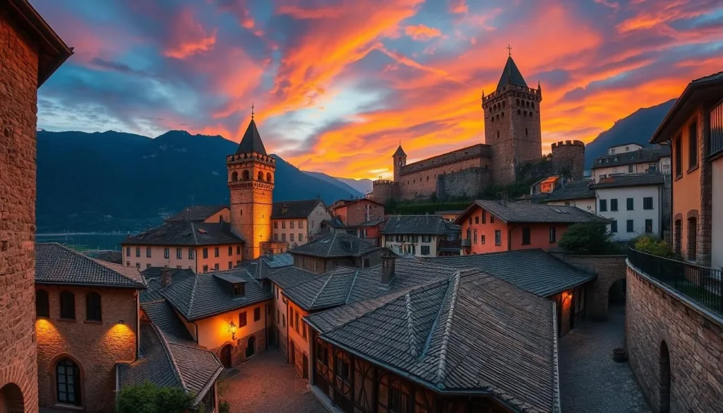 Image of Bellinzona's medieval old town