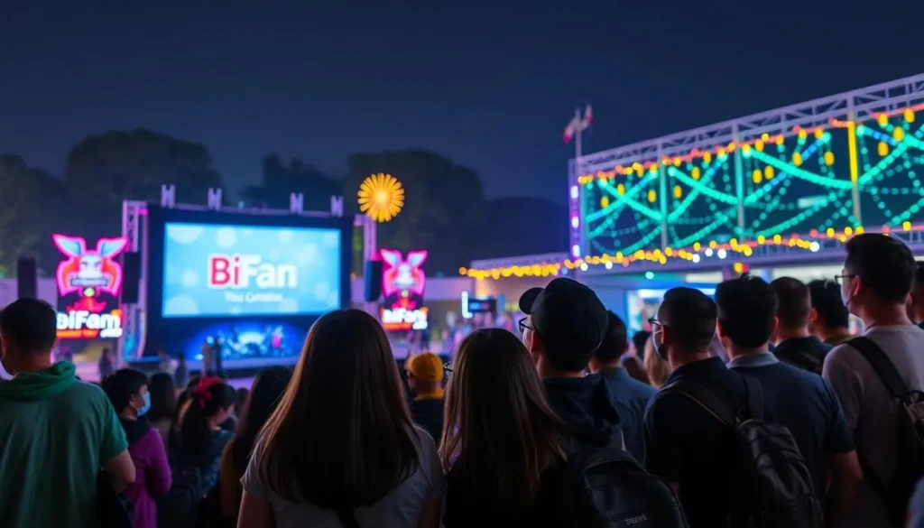 Image of BiFan festival attendees watching a film