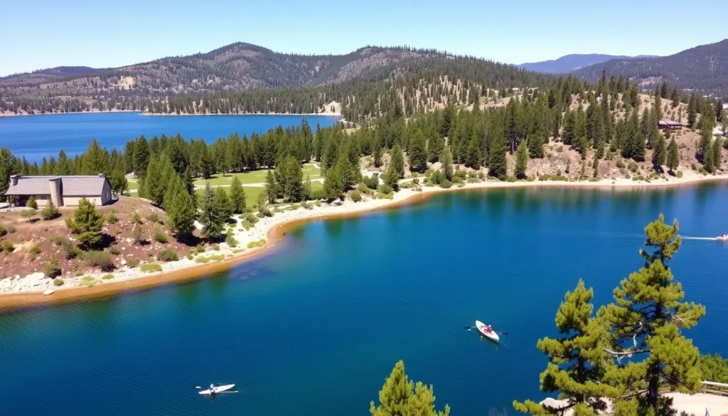 Image of Big Bear Lake's East Shore with serene surroundings and outdoor activities