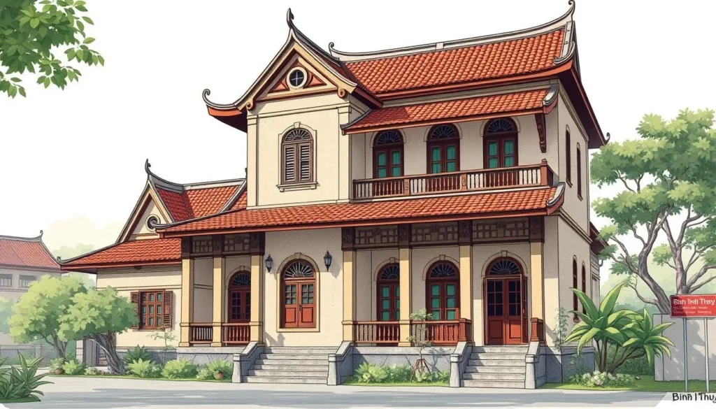 Image of Binh Thuy Ancient House, a French-Vietnamese architectural blend