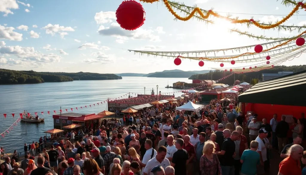 Image of Bull Shoals Lake during a festive event