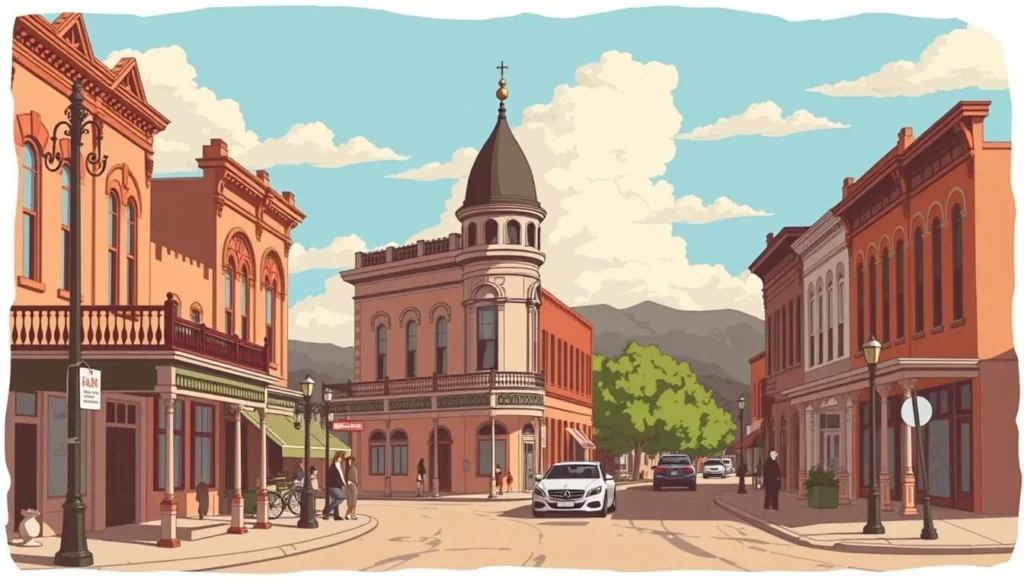 Image of Bullard Street in Silver City, NM, showcasing its Victorian architecture