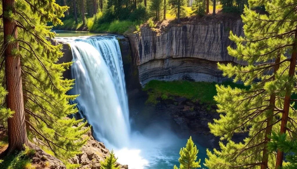 Image of Burney Falls, a 129-foot waterfall in Burney Falls State Park, California