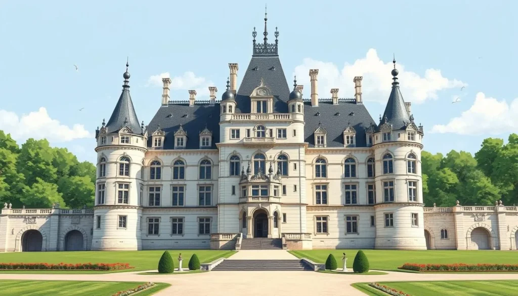 Image of Château de Chambord's majestic facade
