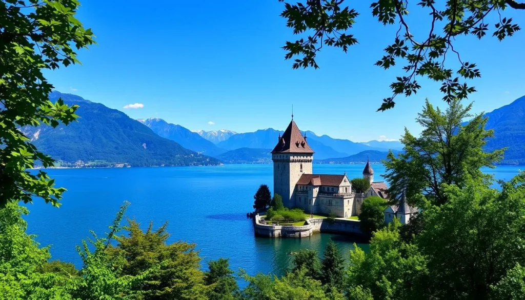Image of Château de Chillon on Lake Geneva