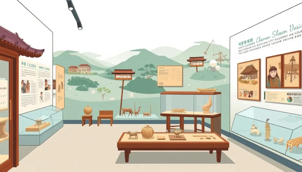 Image of Cheonan City Museum's historical exhibit