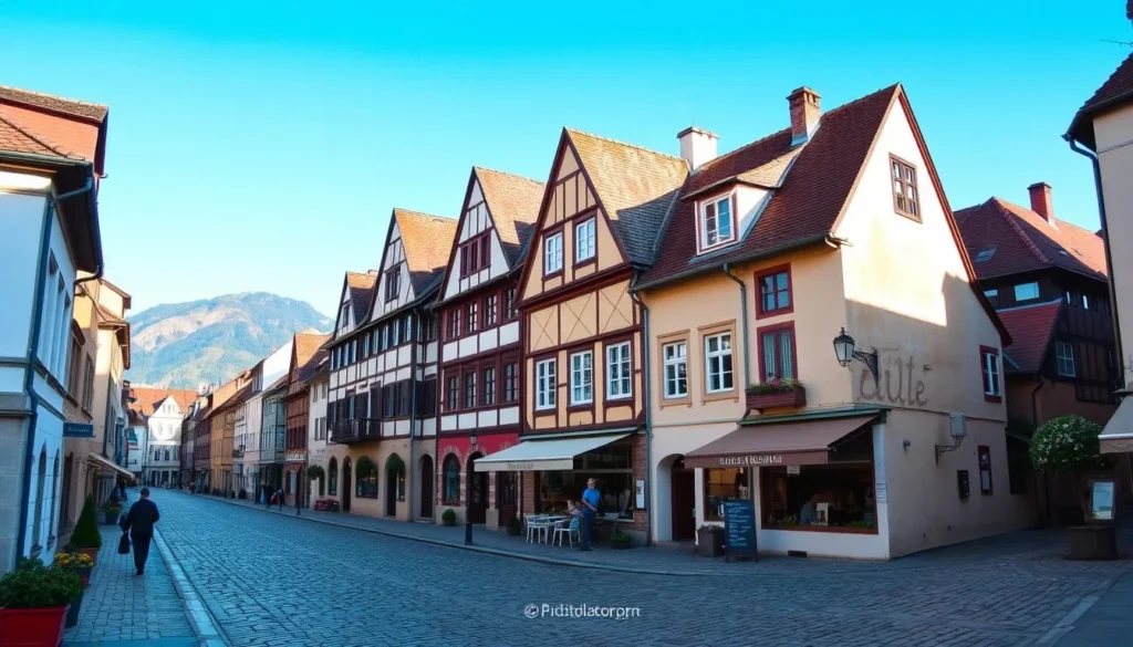 Image of Chur's Old Town with cobblestone streets and historic buildings