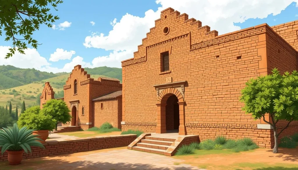 Image of Comalcalco's brick structures