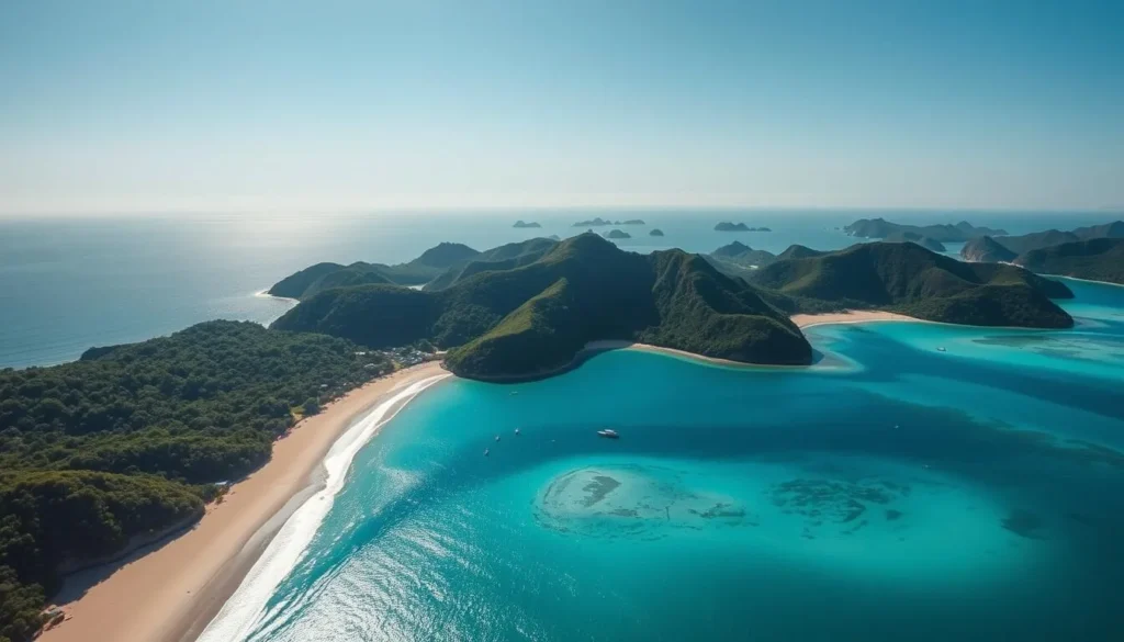 Image of Con Dao Islands in April, showcasing the beautiful beaches and clear skies