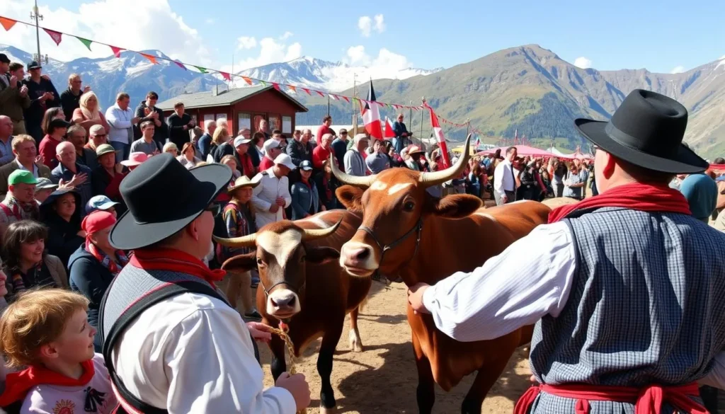Image of Cow Fighting festival in Valais