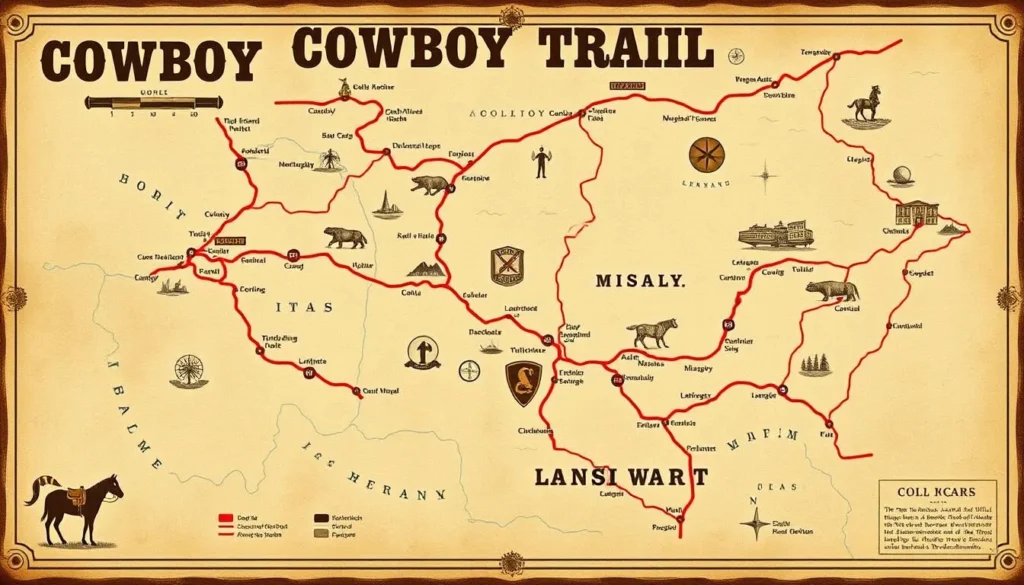 Image of Cowboy Trail map