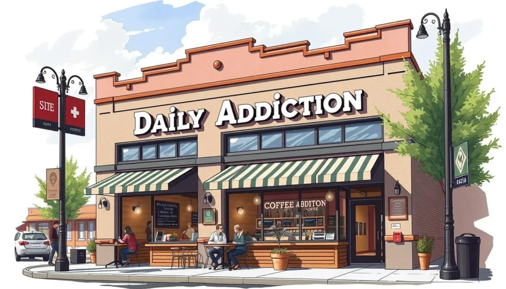 Image of Daily Addiction coffee shop in downtown Williston