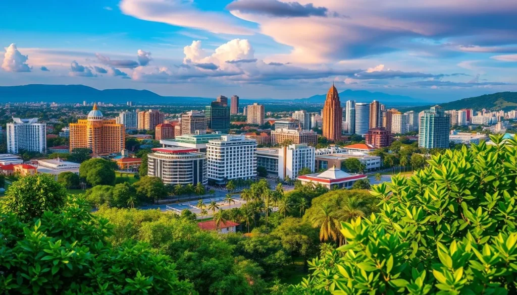 Image of Dasmarinas cityscape with various hotels