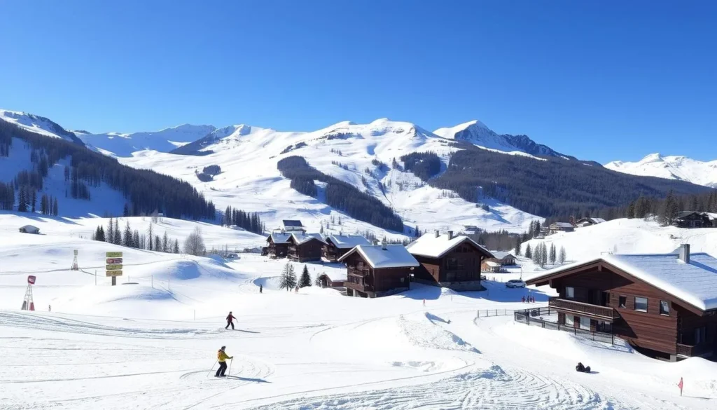 Image of Davos ski resorts in winter