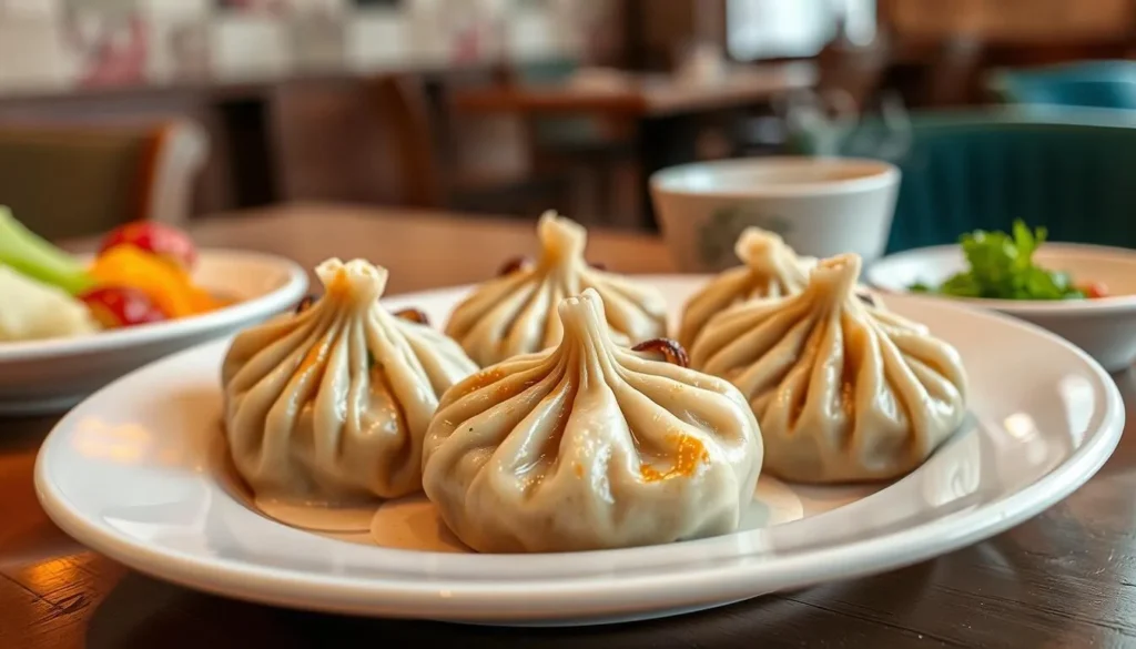 Image of Din Tai Fung's steamed mushroom dumplings