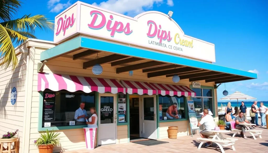 Image of Dips Ice Cream shop on Anna Maria Island