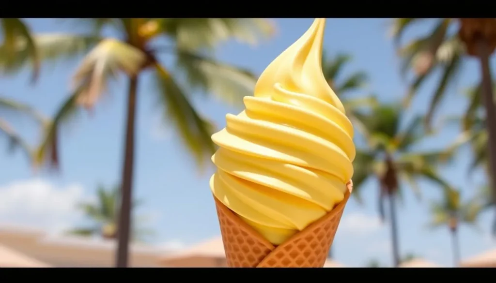 Image of Dole Whip in a cone