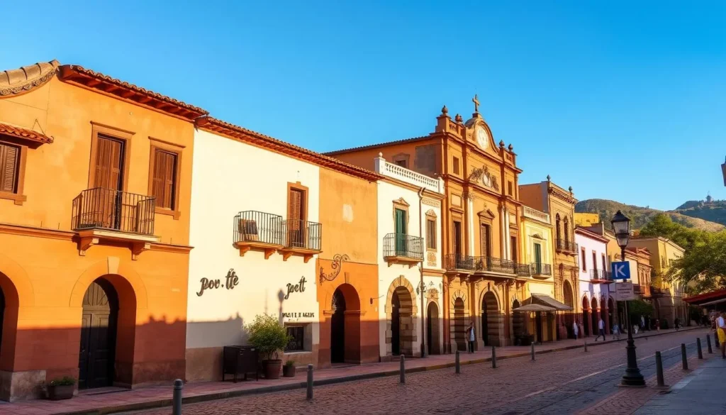 Image of Durango's historic center with cobblestone streets and colonial-era buildings