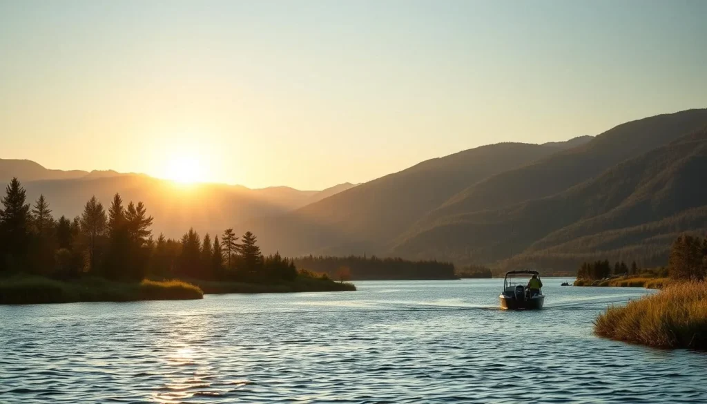 Image of Eagle Lake with fishermen in action