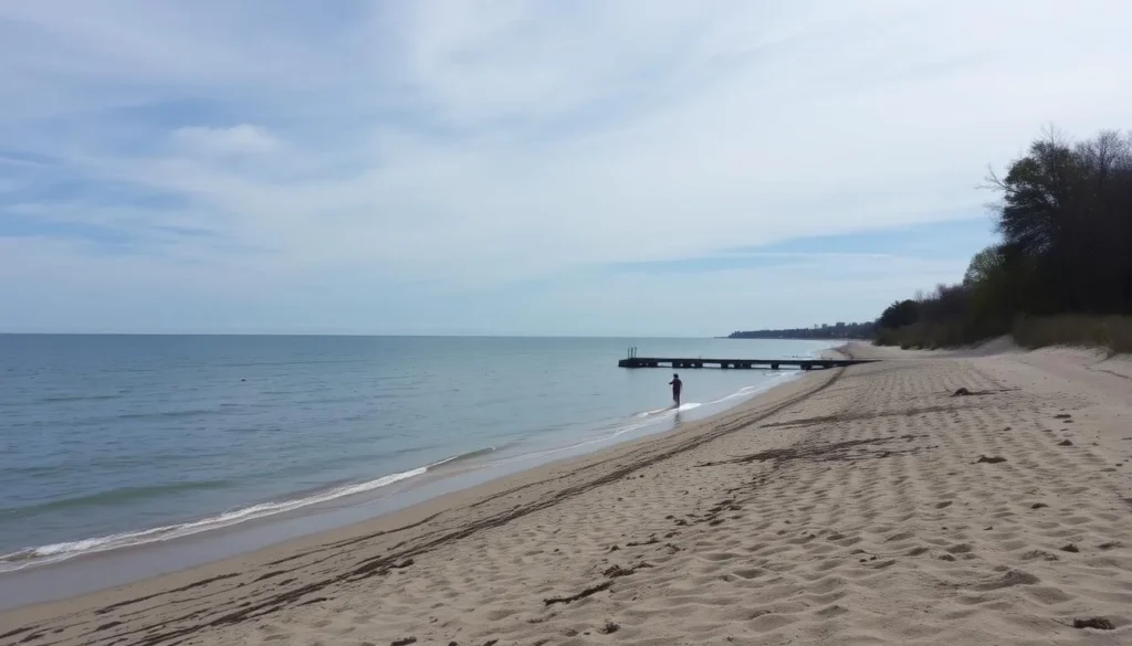 Image of East Harbor State Park's serene beach on Lake Erie