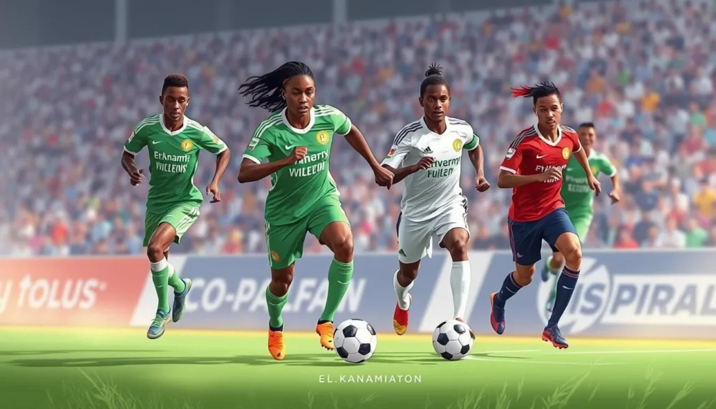 Image of El-Kanemi Warriors soccer team in action