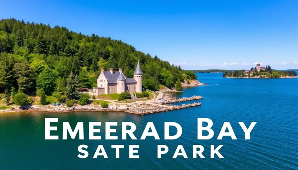 Image of Emerald Bay State Park with Vikingsholm Castle and Fannette Island